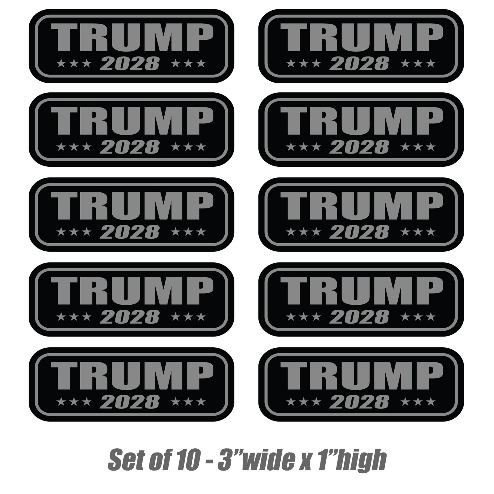 Trump Dark stickers American 2028 Presidential decal hard hat sticker phone 10pk