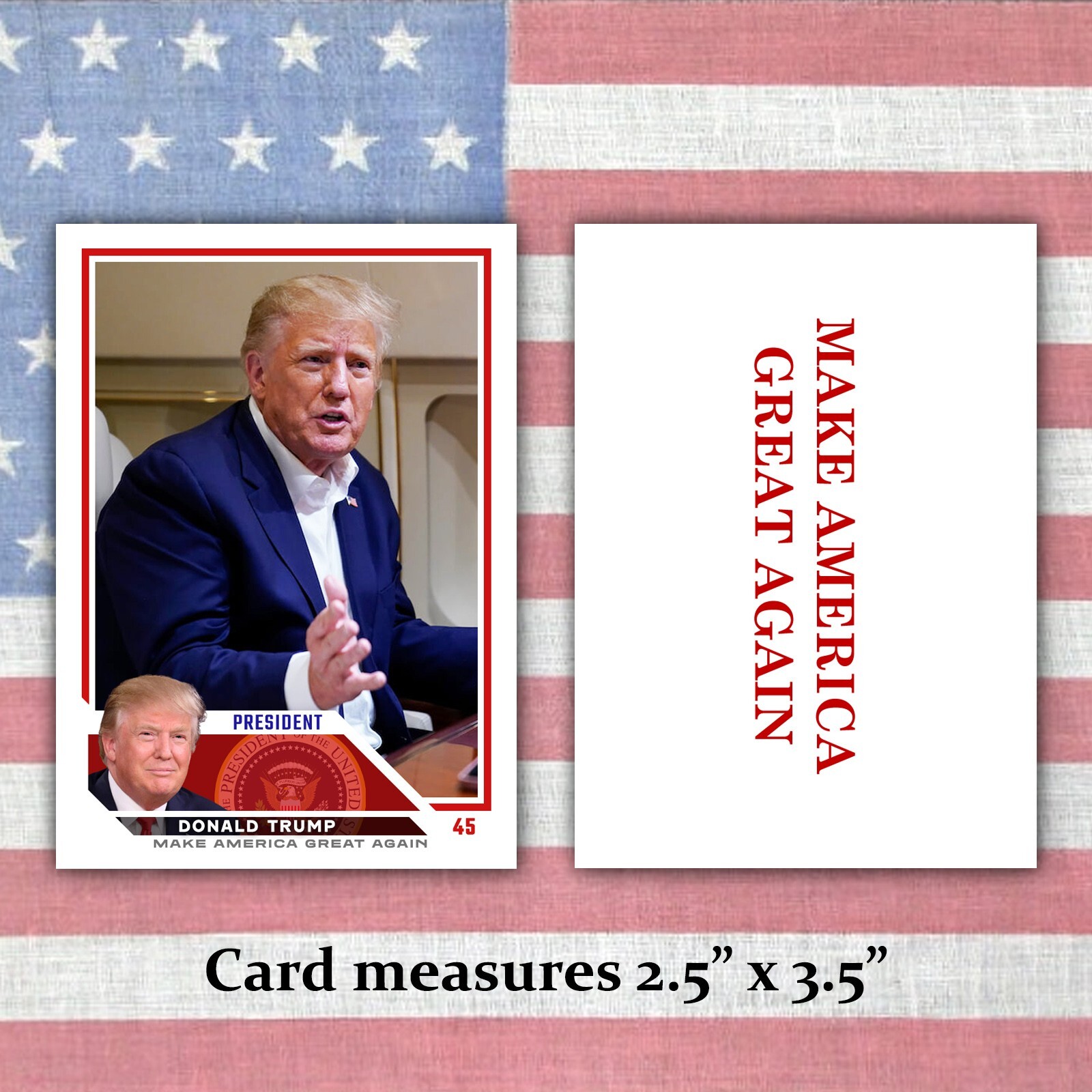 Donald Trump 2024 ACEO 2023 Style Election Novelty Custom Baseball Card MAGA USA