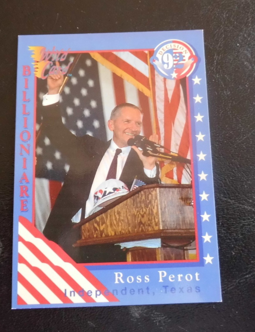 (M 5 ) 1992 Wild Card ROSS PEROT Independent Texas Promo Card