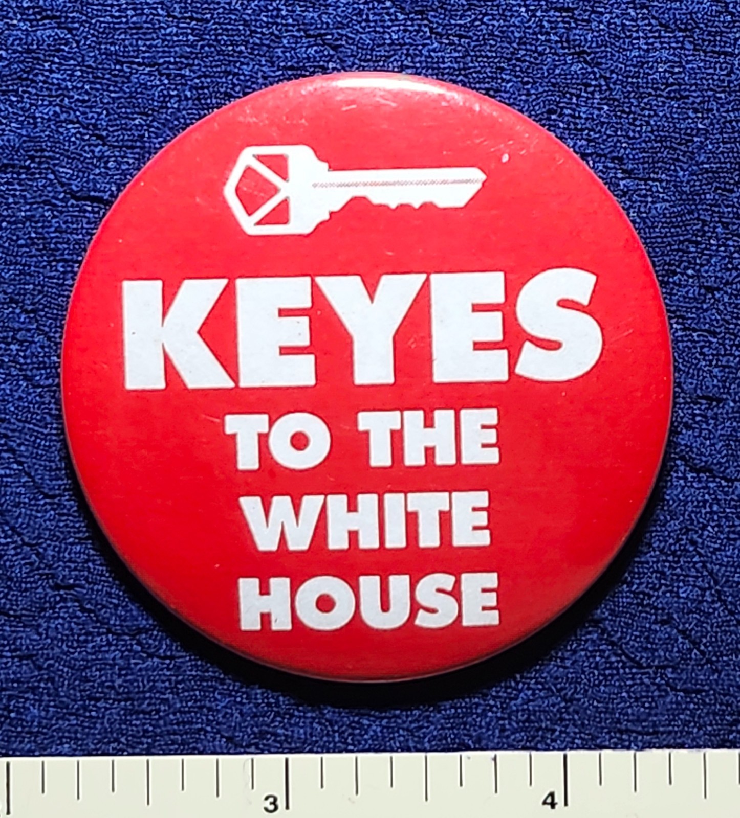 ALAN KEYES BLACK AFRICAN PRESIDENT 2000 lost OBAMA IL 2004 POLITICAL PIN BUTTON