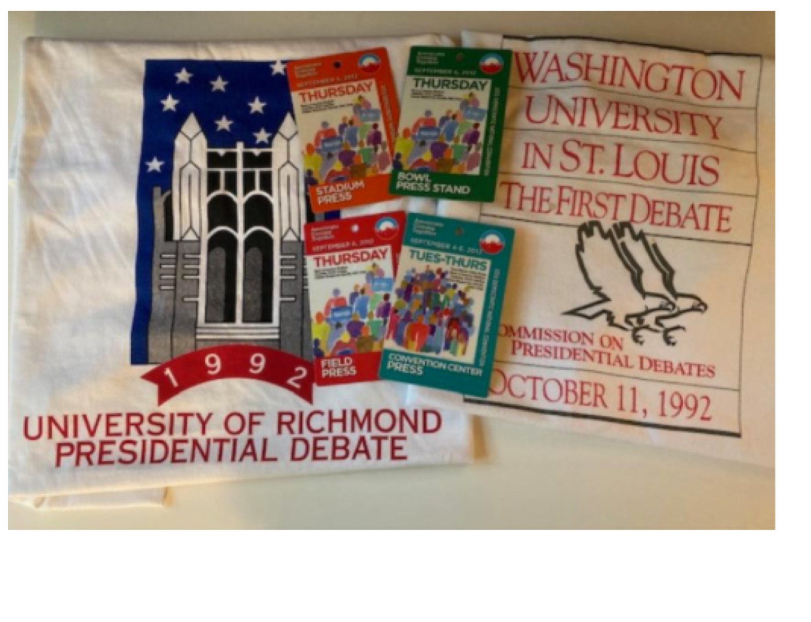 Vintage Political T-shirts plus memorabilia