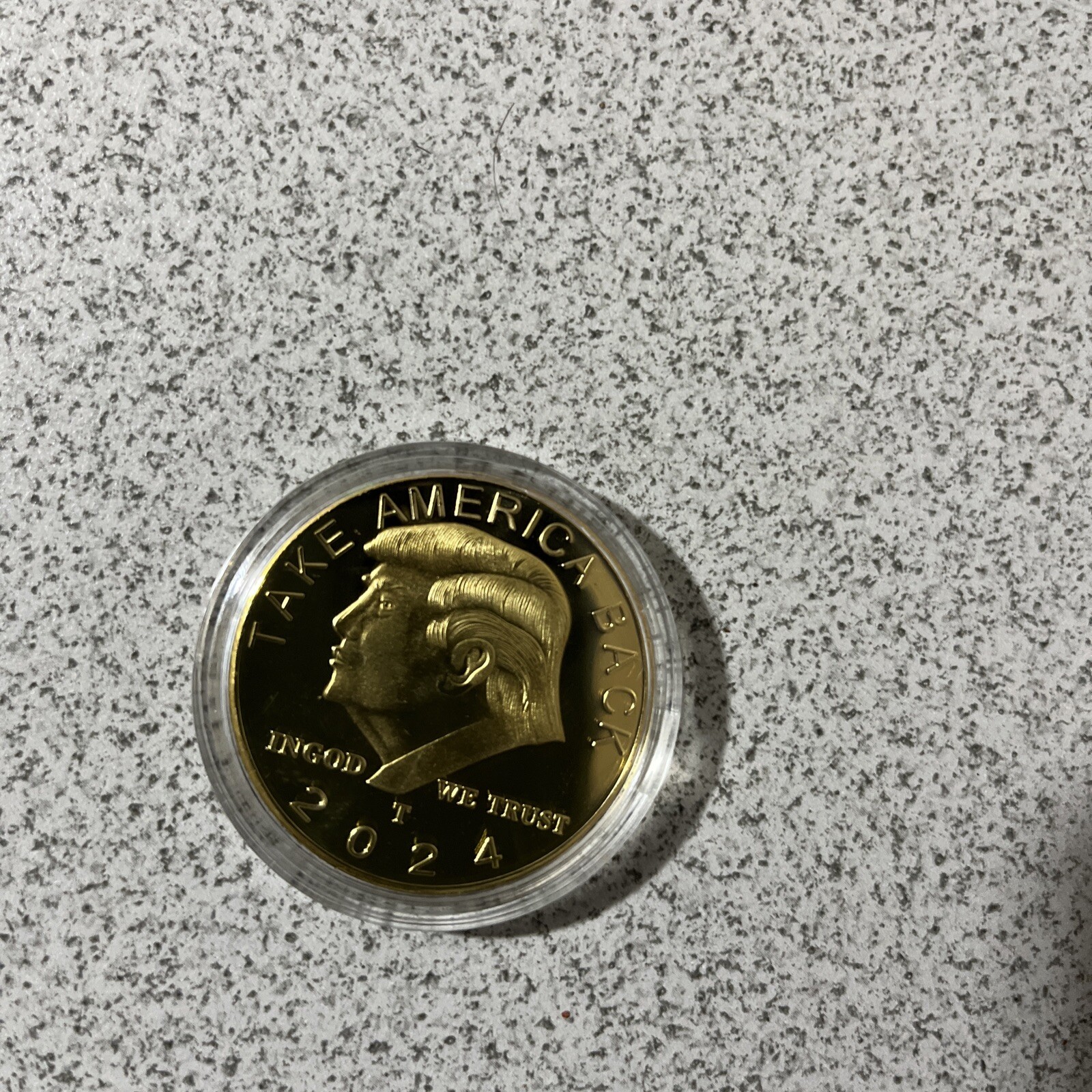 2 Donald Trump 2020 24K Gold Plated Collectible Eagle Coins with Fit Case