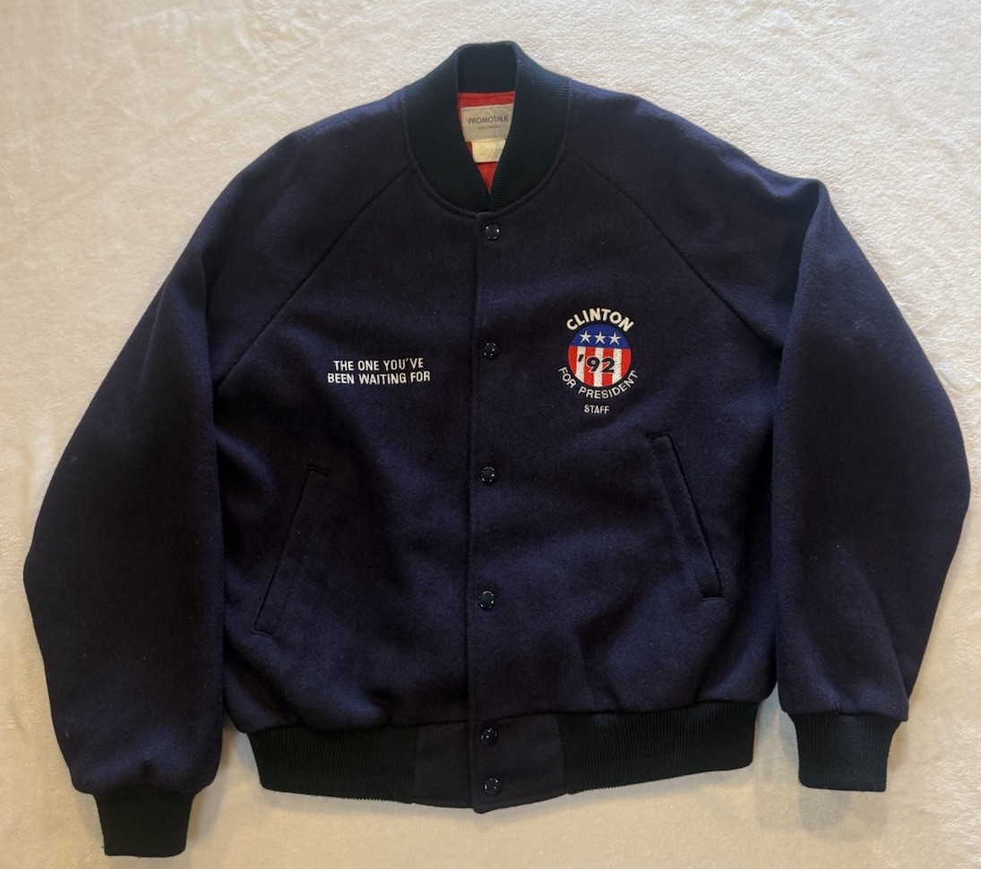 BILL CLINTON FOR PRESIDENT 1992 Vintage Campaign STAFF CREW Custom Jacket L