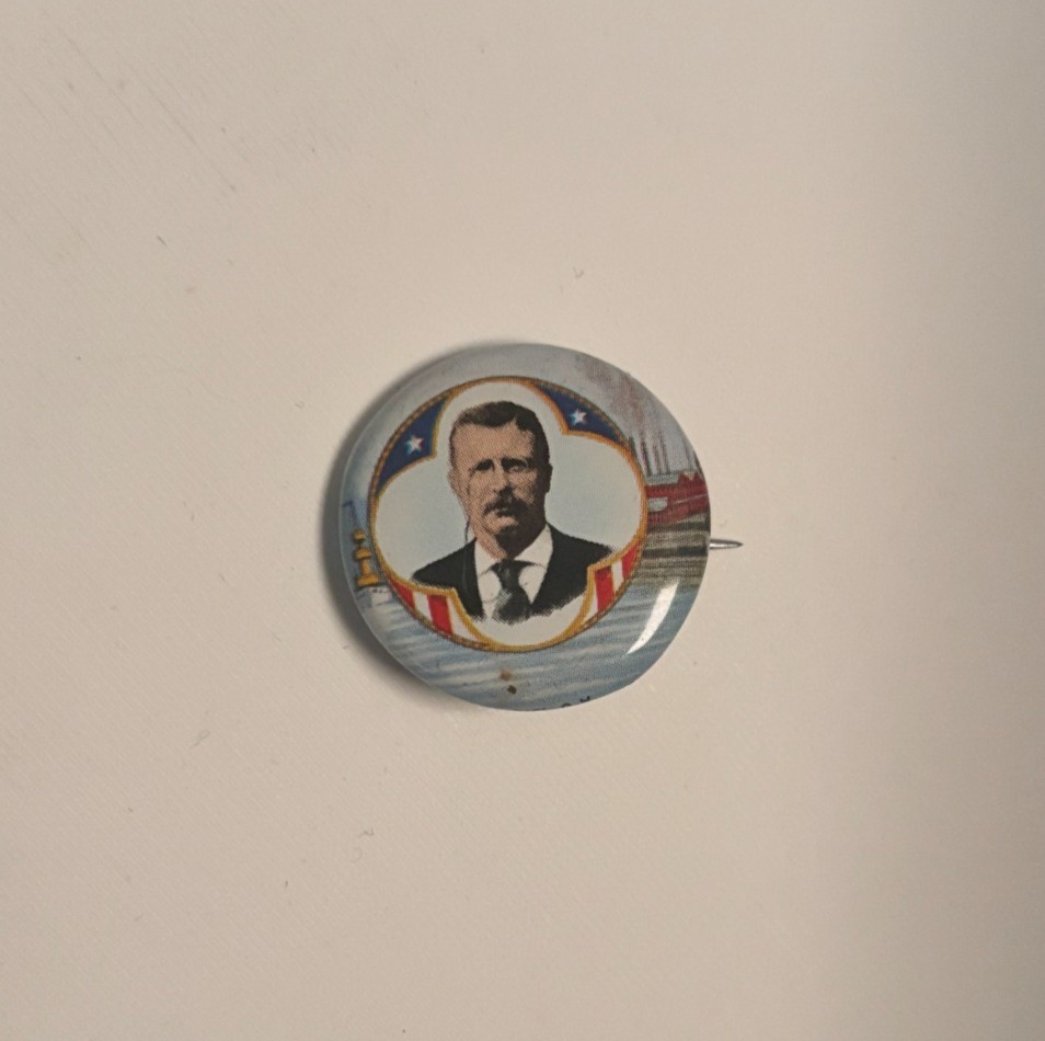 President Theodore Teddy Roosevelt Pinback button reproduction Kleenex box
