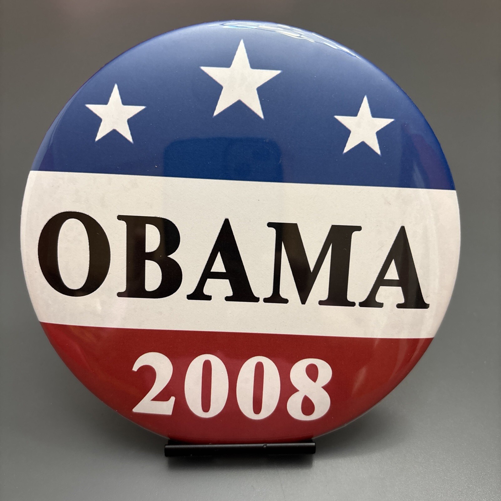 Barack Obama 2008 Round Metal Tin Sign 6”campaign political Rare Collectible