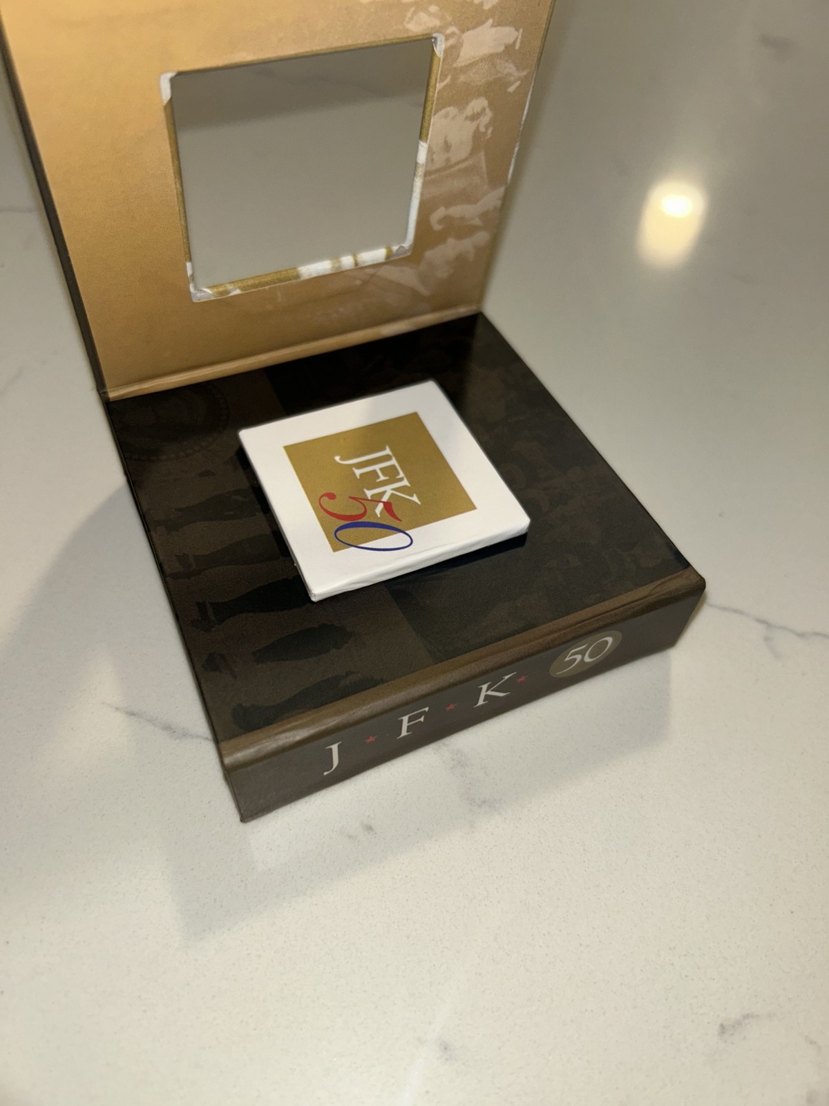 John F Kennedy 50th Anniversary Inauguration Bronze Medal Challenge Coin & Case