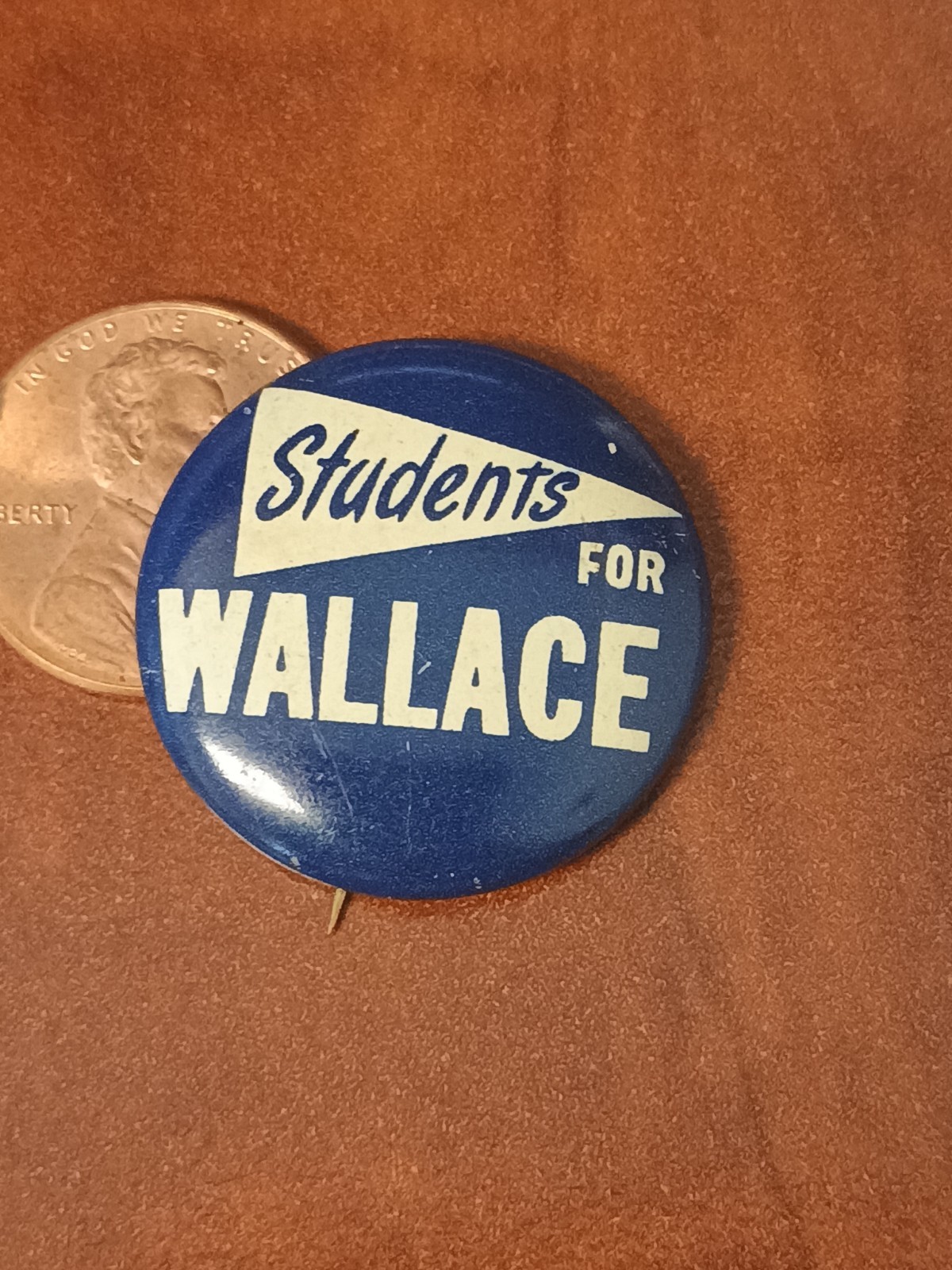 1948 Students For Henry Wallace Progressive Candidate For President Pin Button