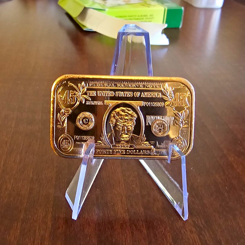 45th 999 Copper Bar. Eagle On Back. Stand Not Included