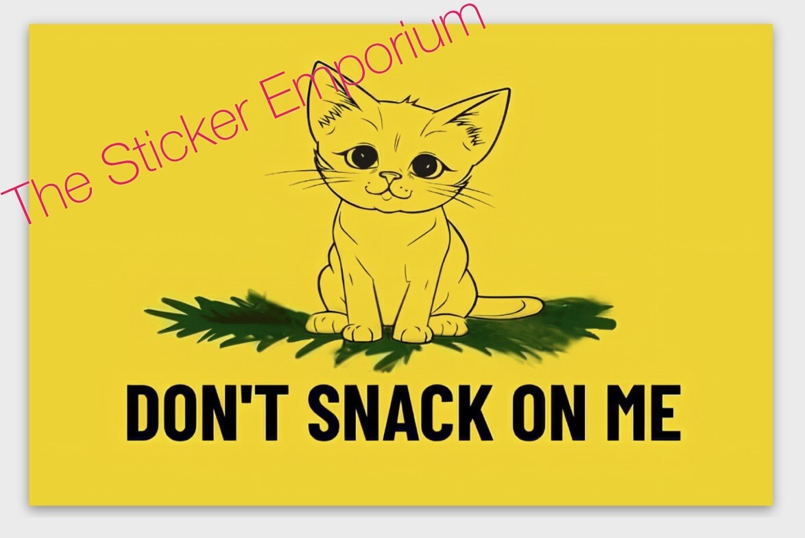 Don’t Snack On Me Funny 2024 Debate Kamala Harris Cat Kitten Campaign Sticker