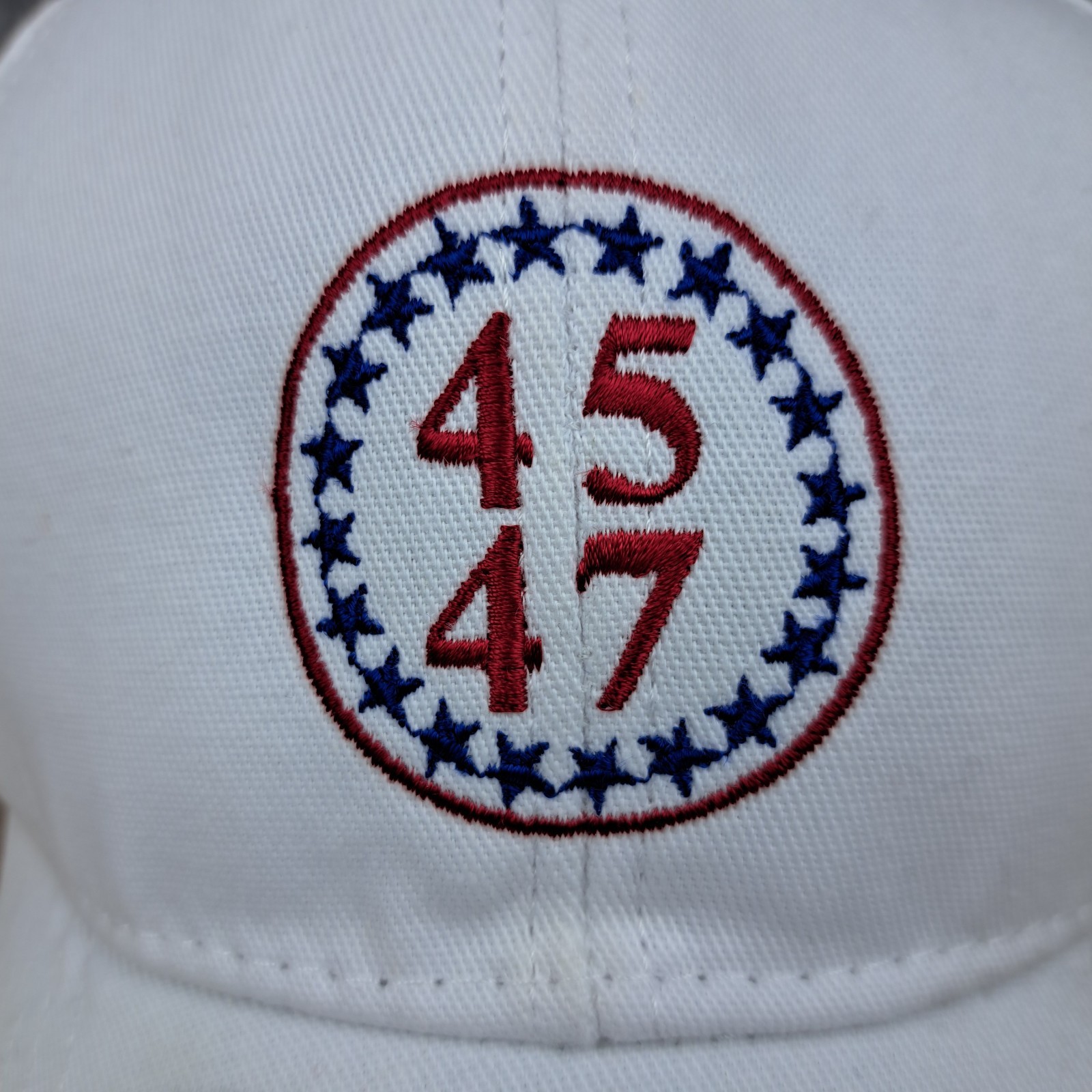Official Trump USA 45-47 Cali Fame White Snapback Hat Cap