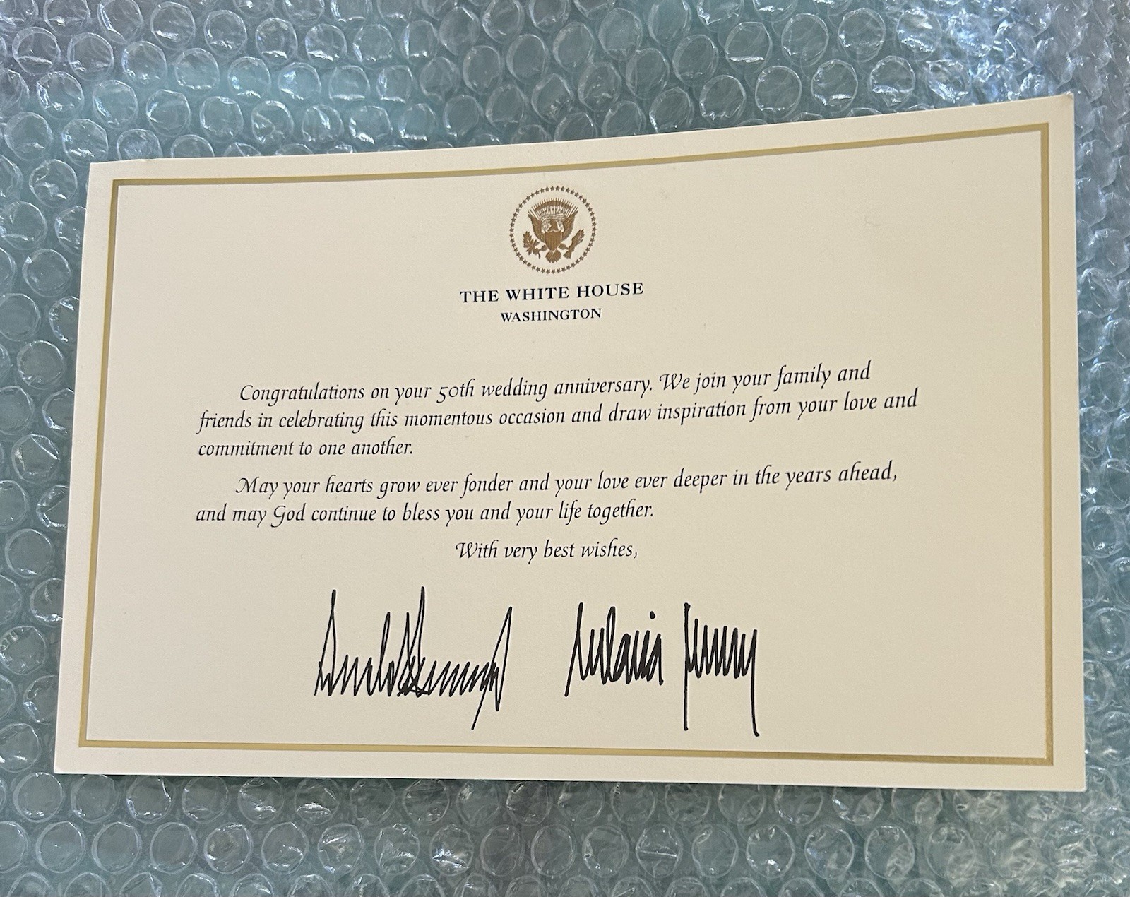 WHITE HOUSE T PEN (2) BLUE METAL GOLD REPUBLICAN MAGA GOP SIGNATURE DONALD