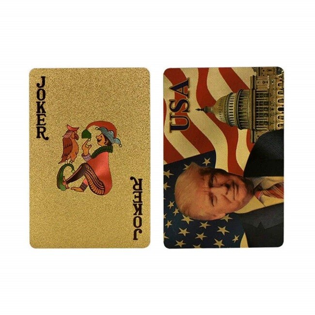 President Donald Trump GOLD Plated Playing Cards GOP Collector’s Edition New