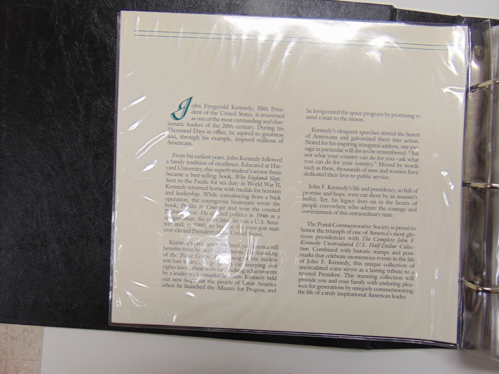 INFORMATION CARD HALF DOLLAR SET & STAMPS COMBO JOHN F KENNEDY CIVIL RIGHTS LEGI