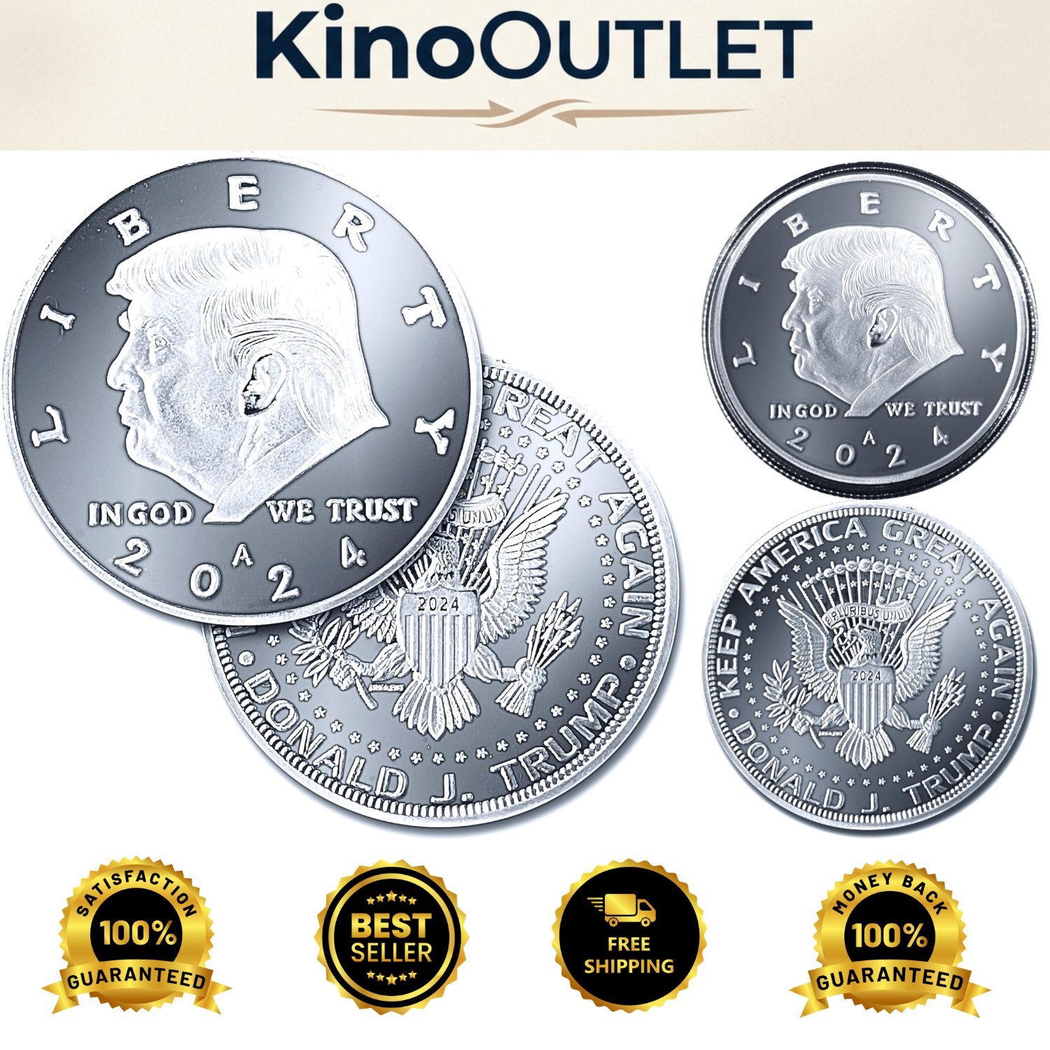 Limited Edition Trump Silver Coin 2024 – Certificate of Authenticity Included