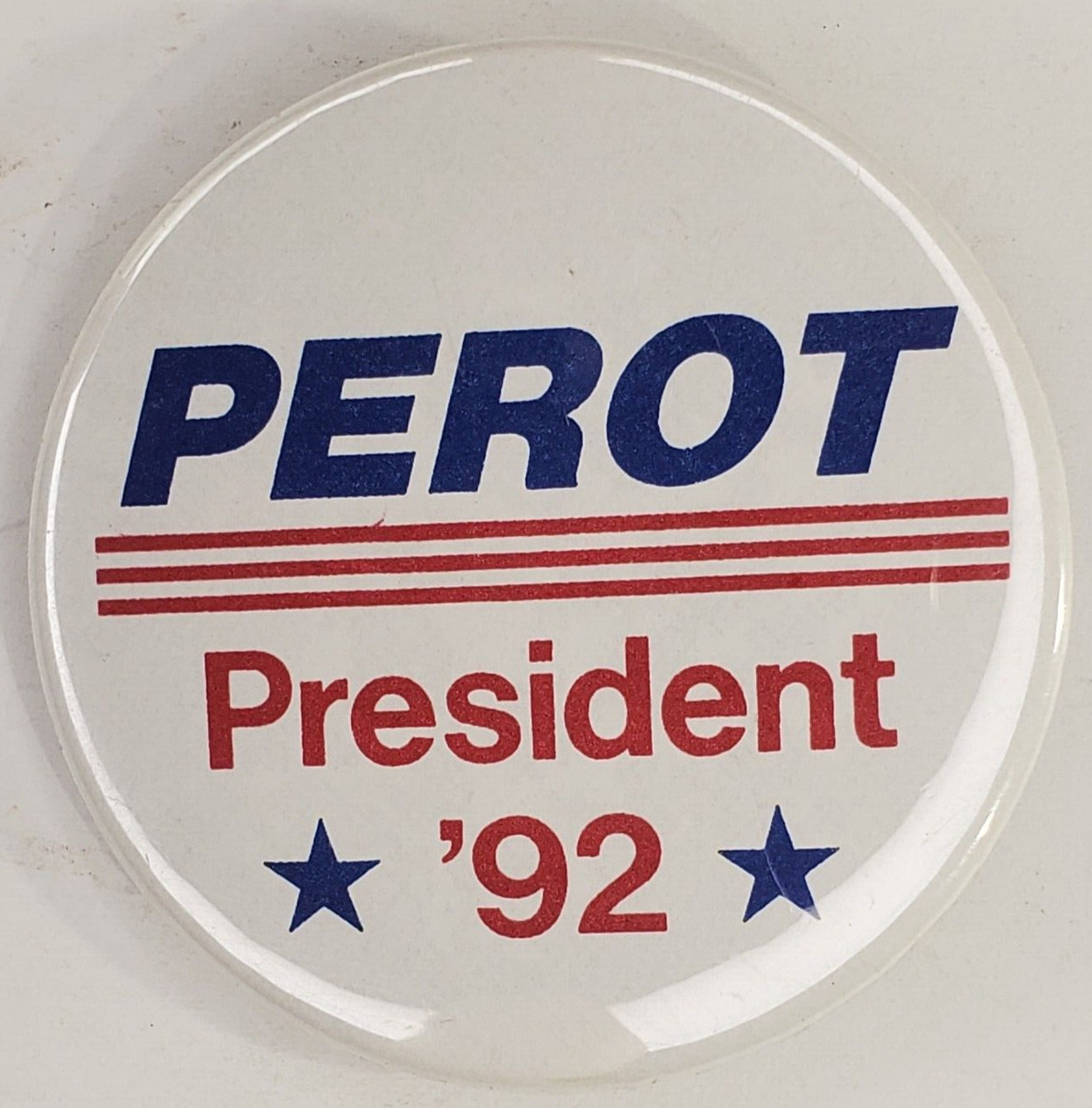 Vintage 1992 Perot President 92 Political Campaign Pinback Button