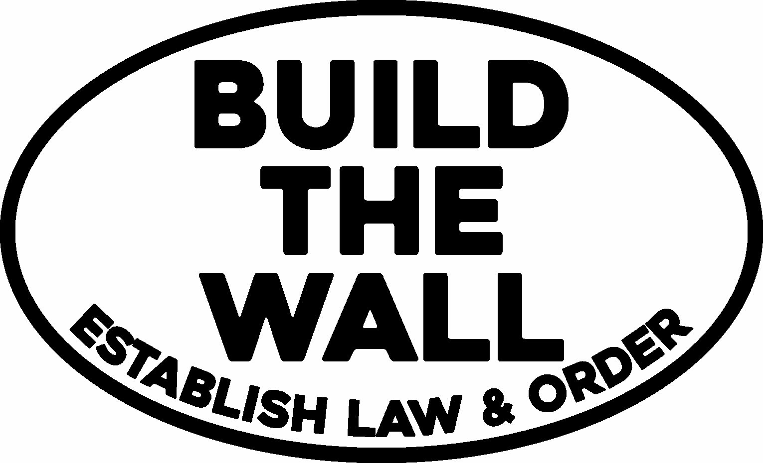 TRUMP BUILD THE WALL IMMIGRATION BORDER LAW ORDER2020 DECAL BUMPER STICKER MAGA