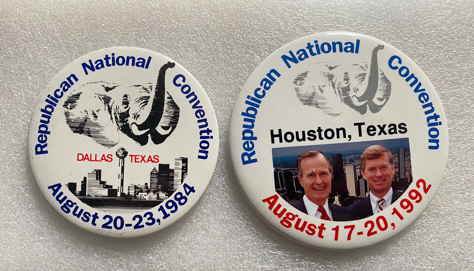 Republican Convention RNC 1984 Dallas Texas Campaign Pin Button 1992 Houston