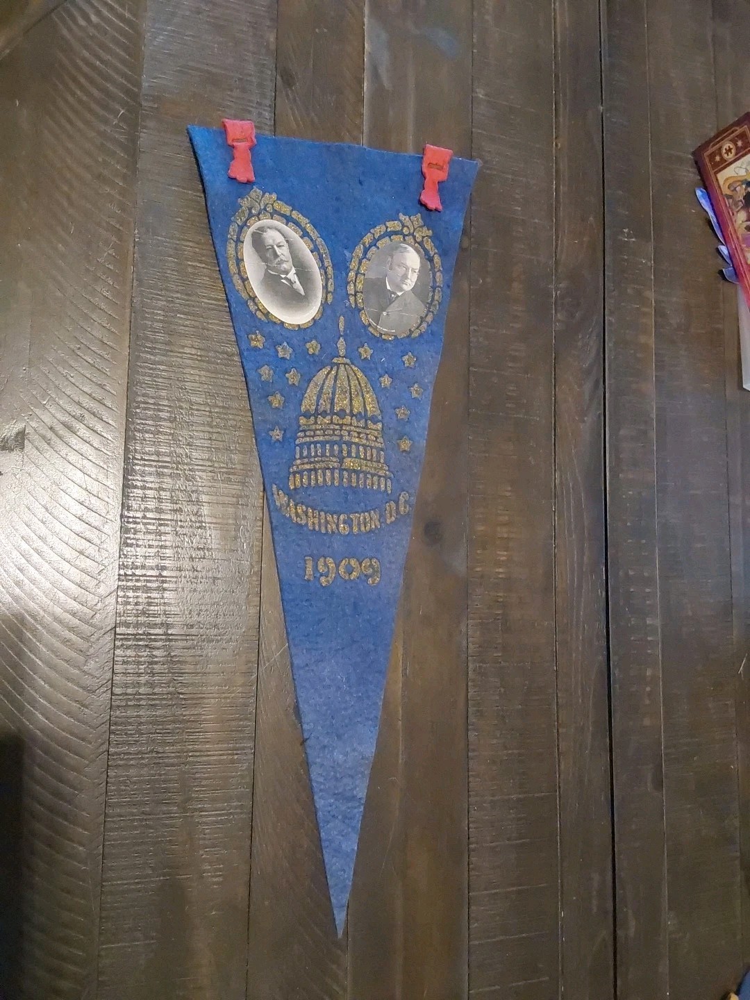 1909 William Howard Taft & James Sherman Inauguration Jugate Felt Pennant