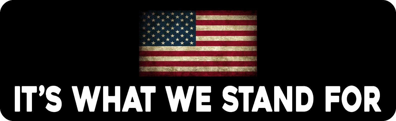 TRUMP AMERICAN FLAG ITS WHAT WE STAND FOR DECAL WINDOW BUMPER STICKER POLITICAL