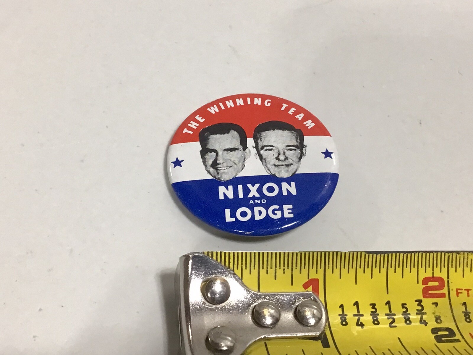 Nixon and Lodge The Winning Team Political Campaign Pin-Back Button