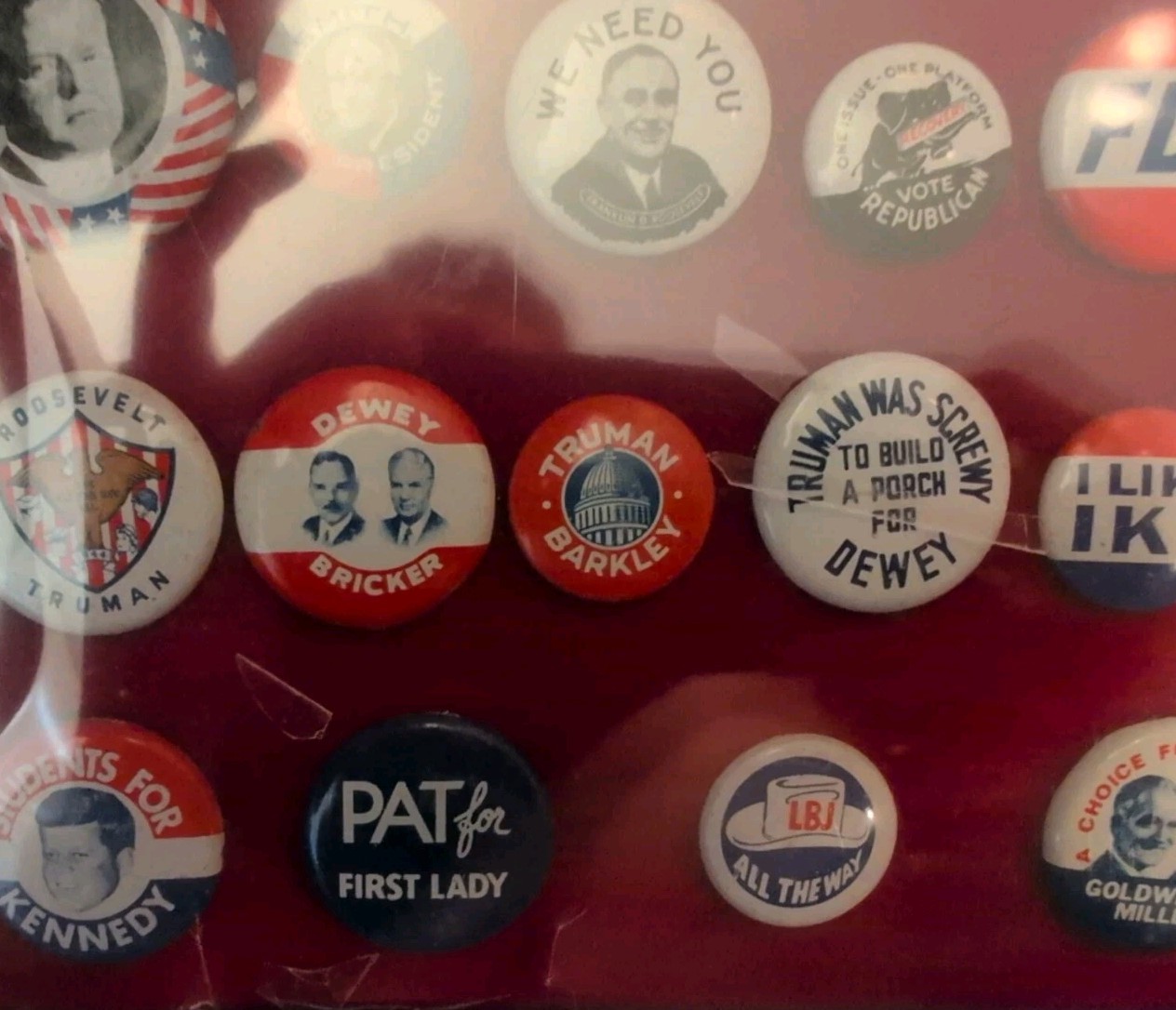 Complete Set 38 Presidential Campaign Pins Buttons 1972 Amoco Oil Reproduction
