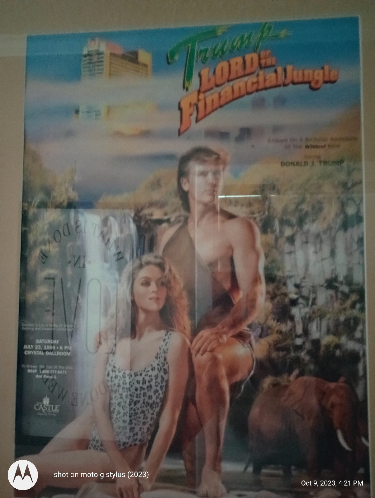 Donald Trump Birthday Trump Castle Poster 1994 Original RARE