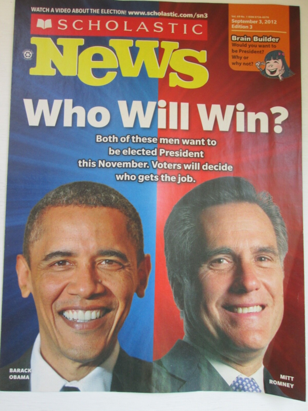 Barack Obama VS. Mitt Romney Scholastic News Sept. 3, 2012 Black History Month