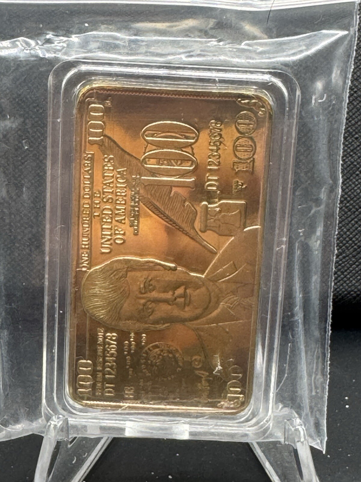 Donald Trump 24K Gold Plated $100 Bar – Collectible Coin/Bar In Protective Case
