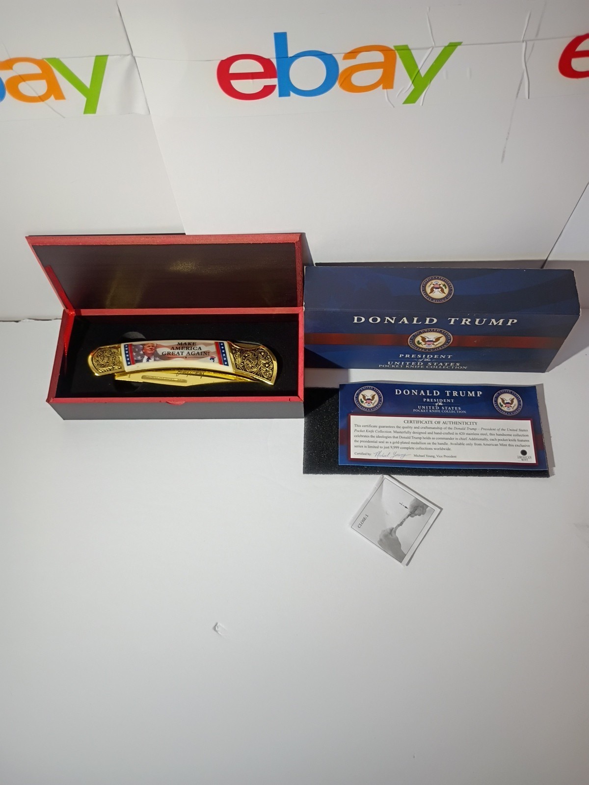 American Mint Donald Trump President of the U. S. Pocket Knife Collection