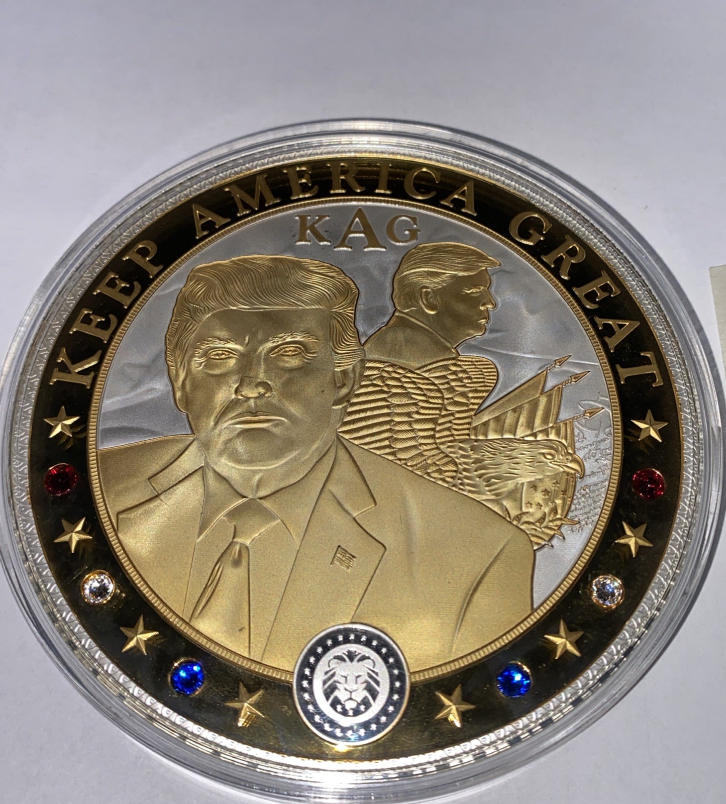 The Presidency of Donald Trump 2020 JUMBO COIN COLLECTION Swarvoski Crystal Coin