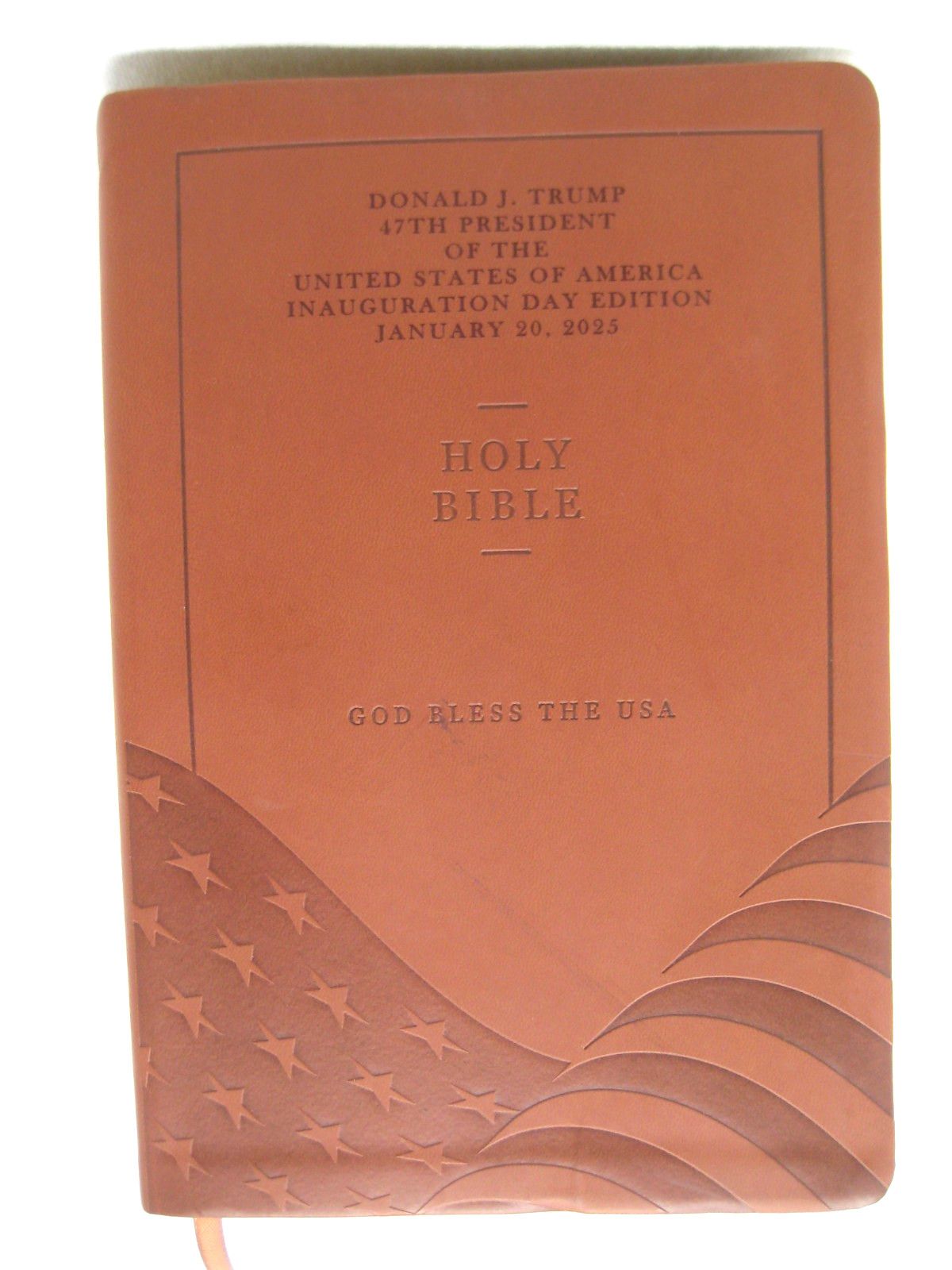 God Bless The USA Bible President Donald Trump Inauguration Day Edition LG Print