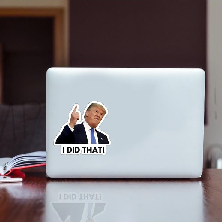 Durable 100PCS Trump ‘I Did That’ Stickers – 2.5-inch Waterproof Vinyl Designs