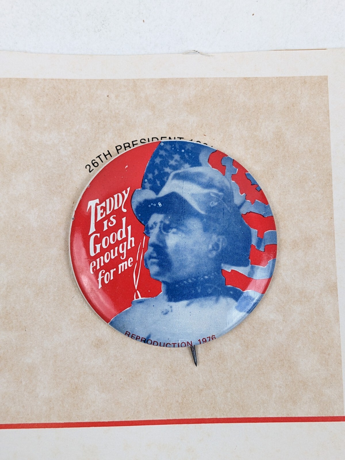 Reproduction Campaign Pinback Buttons Honest Abe Lincoln Theodore Roosevelt Taft