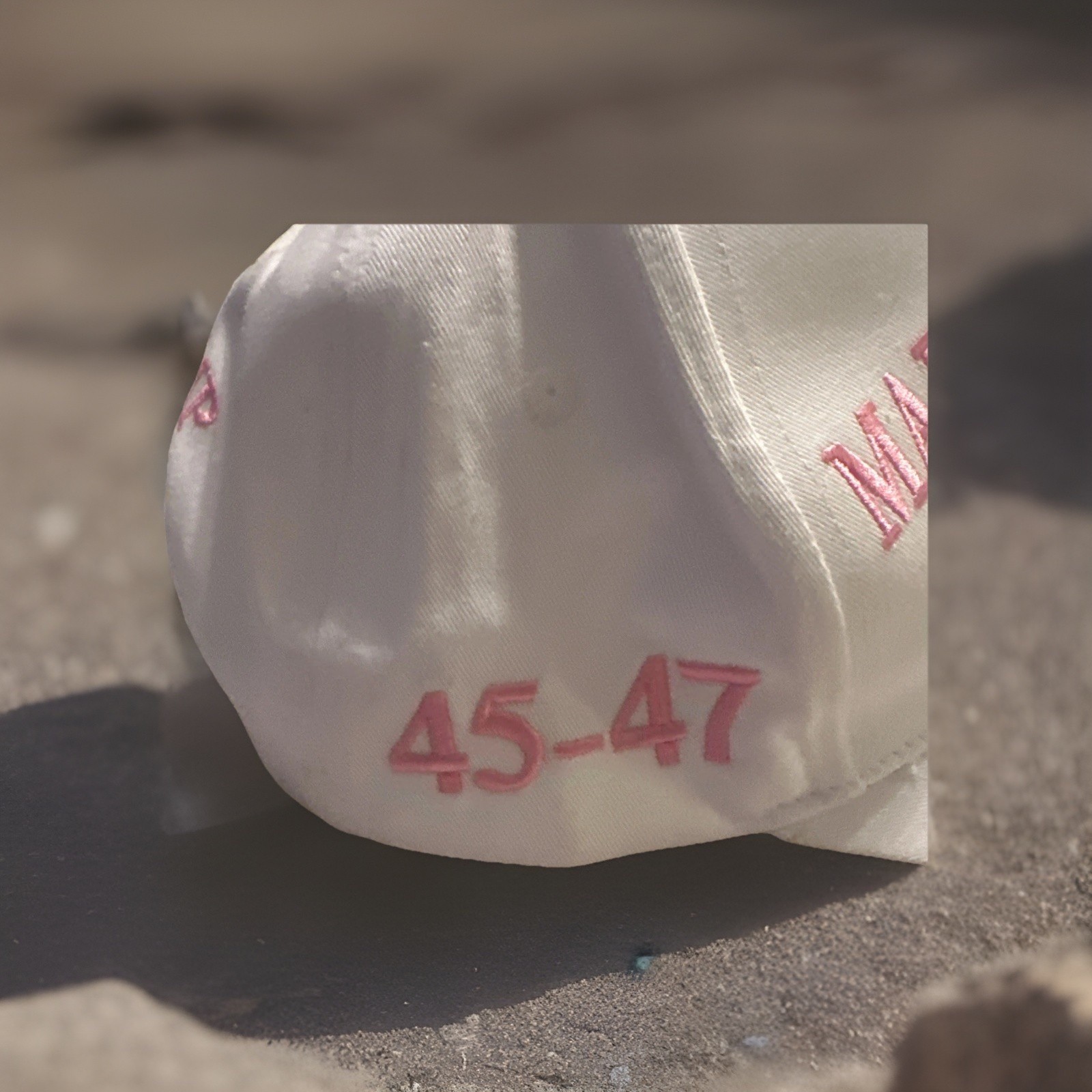 Make Trump Great Again 45/47 Pink And White Baseball Hat