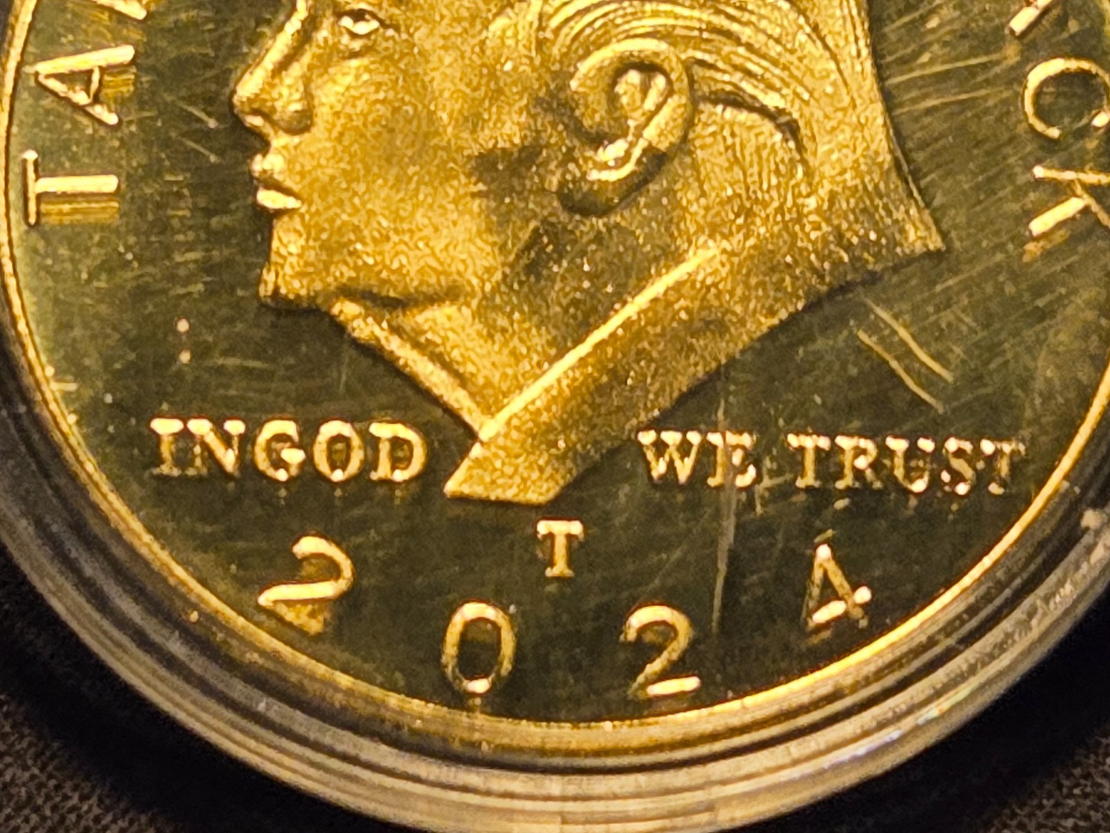 45th President “2024 Donald Trump” Gold Clad Coin “TAKE AMERICA BACK” In Case