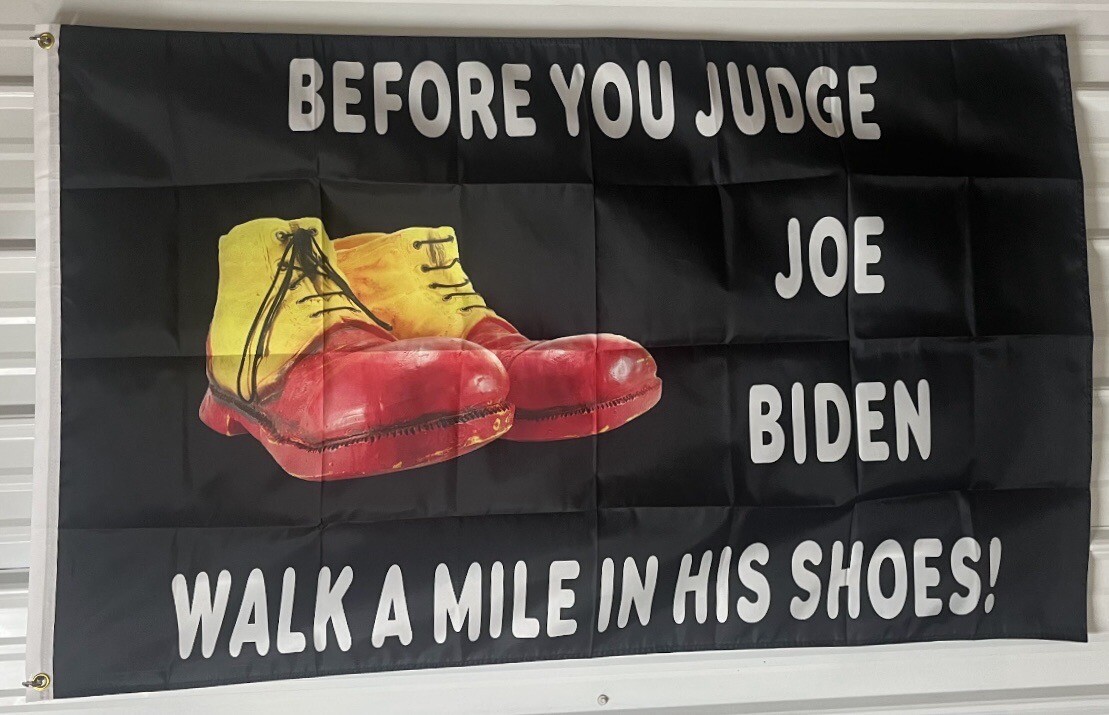 Trump Flag FREE SHIPPING Joe Biden Clown Shoes USA Beer Banner Man cave Sign 3×5