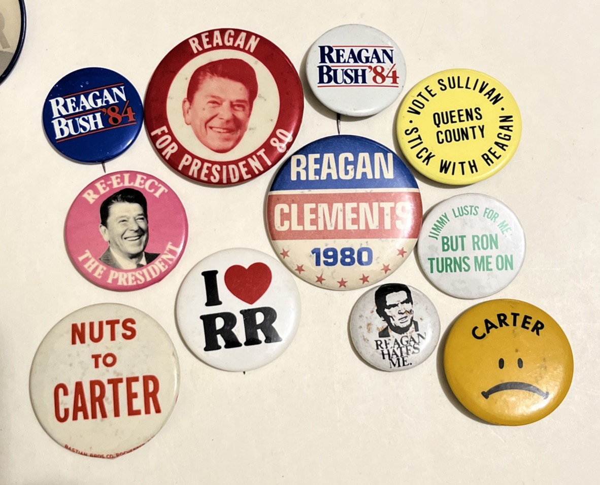 Ronald Reagan Presidential Campaign Buttons(11)