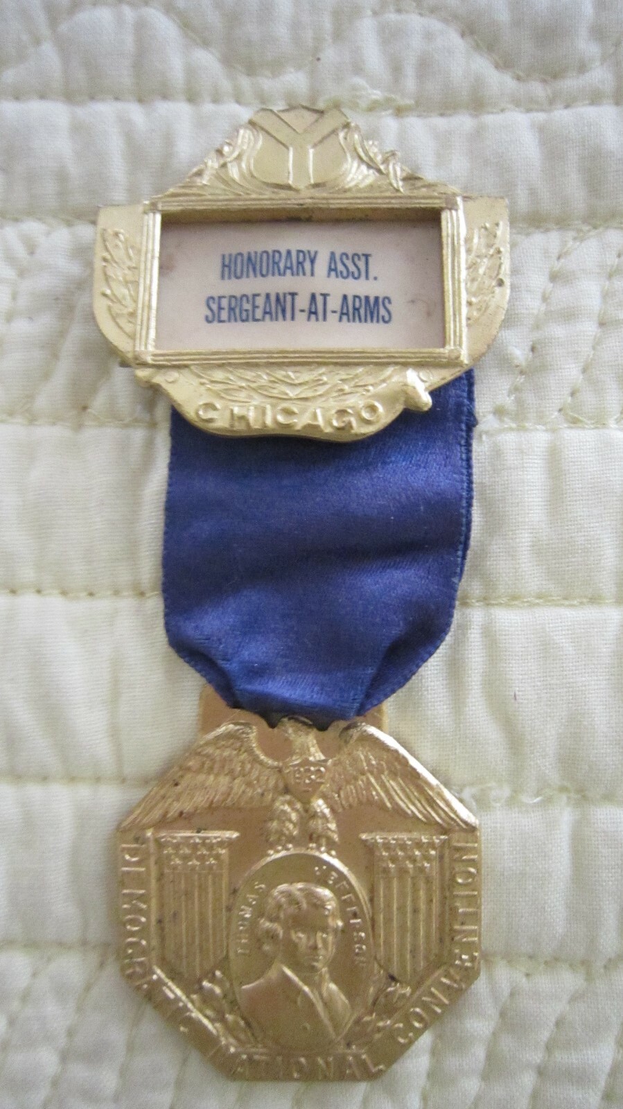 1932 Democratatic Convention Honorary Sergeant-At-Arms Badge