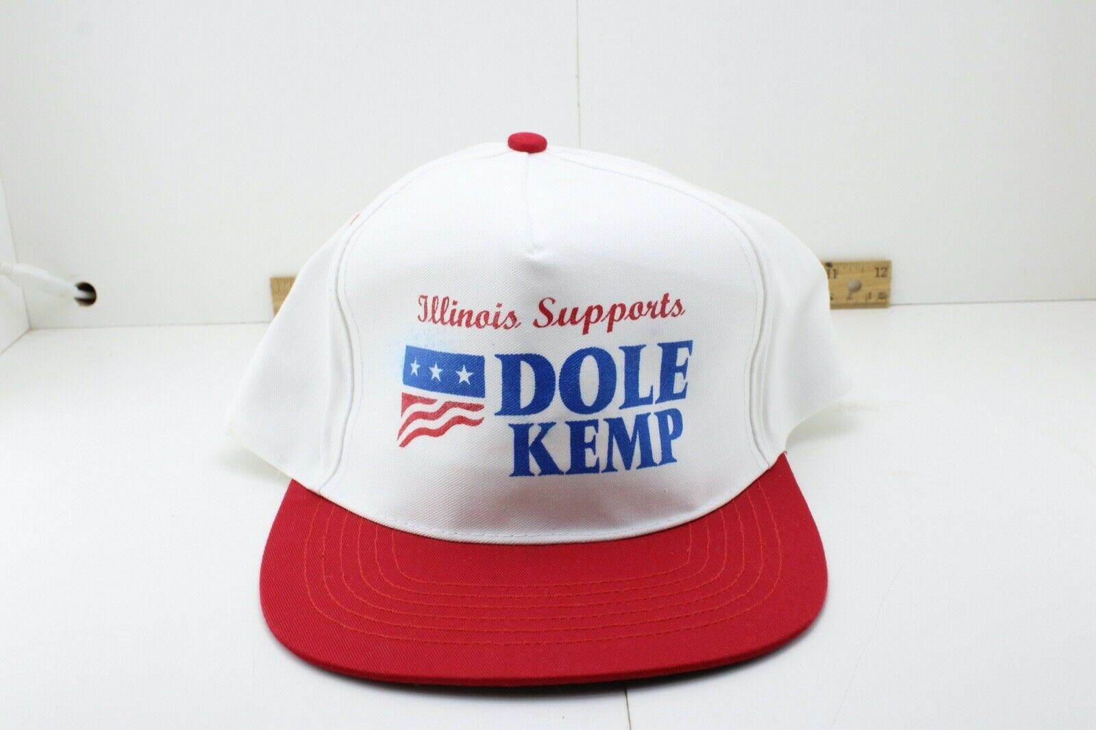 Illinois Supports Dole Kemp Campaign Cap Hat 1996 GOP Republican Very Good