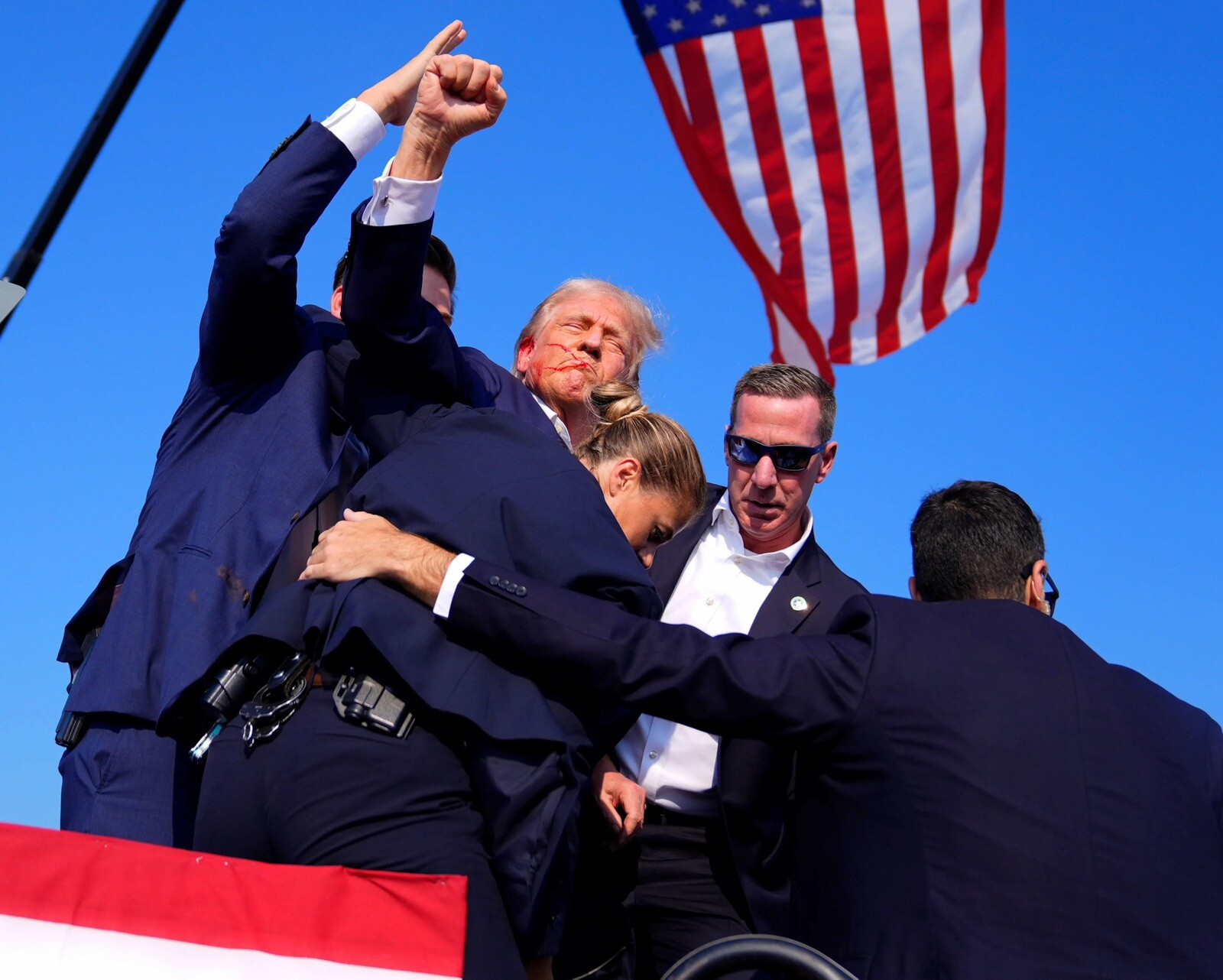 8×10 Photo PRESIDENT DONALD TRUMP Assassination Attempt FIGHT! FIGHT! MAGA USA