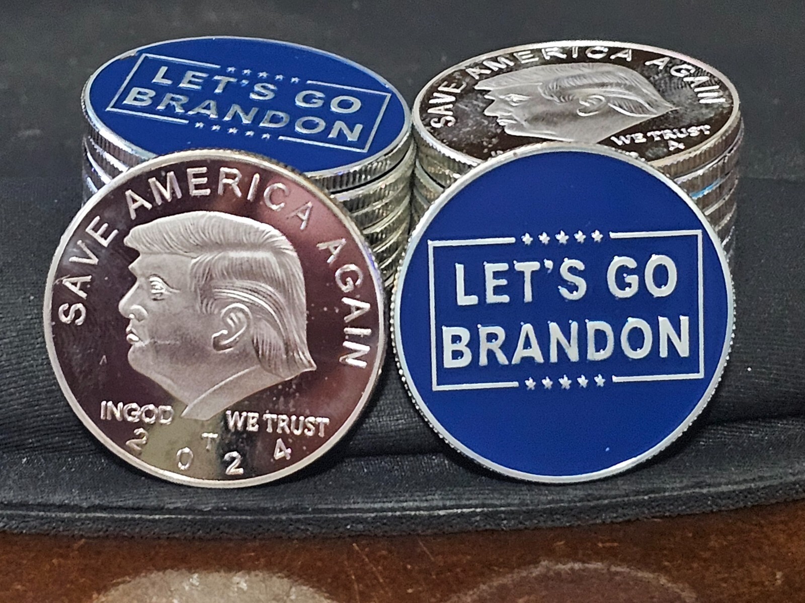 2024 Donald Trump Coin President Silver Let’s Go Brandon – Save America Again