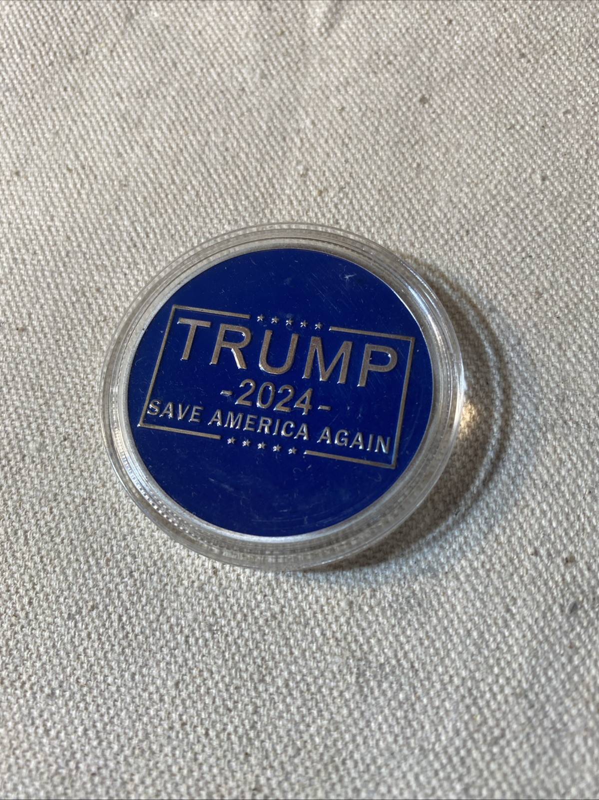 President Donald Trump 2024 Save America Again Challenge Com. Coin New In Capsul