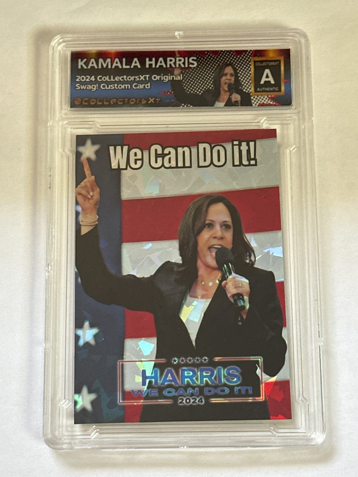 Kamala Harris Democrat CRACKED ICE SWAG Democrat REFRACTOR Card