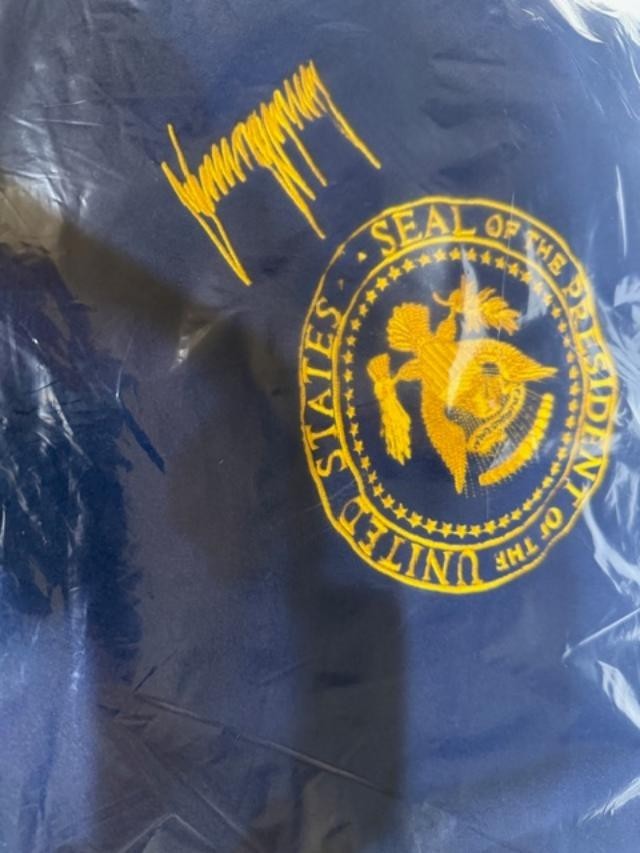 2018 President Donald J Trump Blue Blanket with Presidential Seal and Signature