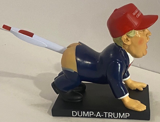 The Original Dump-a-Trump Pen Holder – Funny Donald White Elephant Gift – No Box