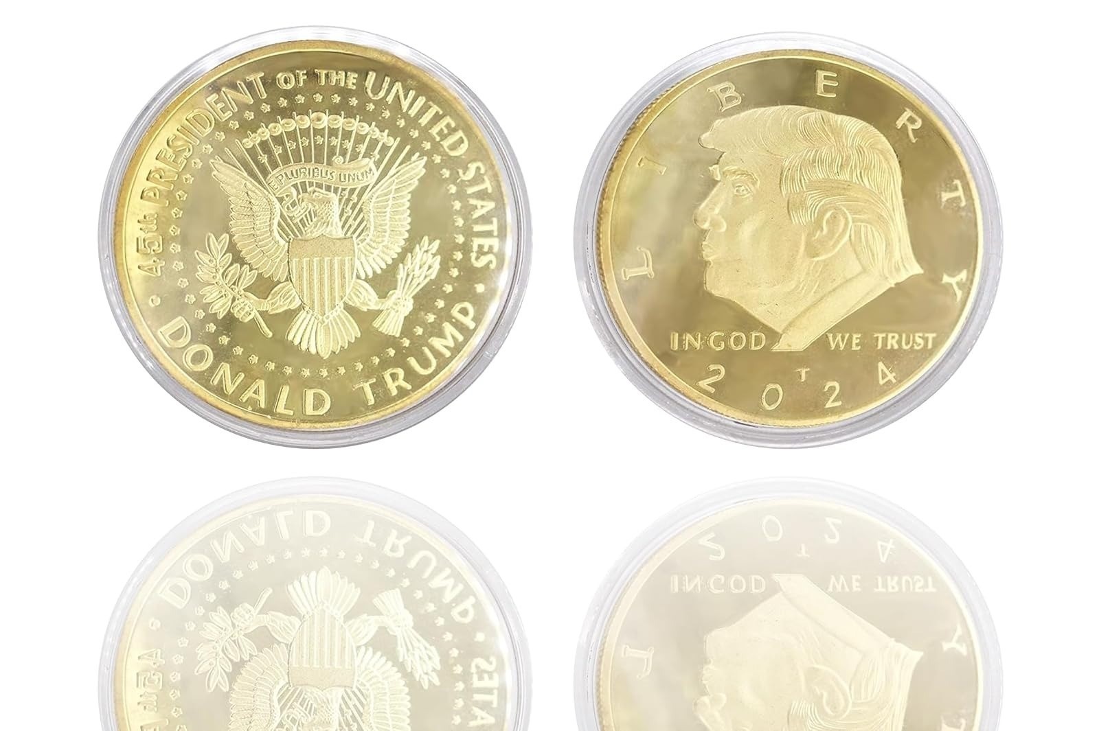 2024 Donald Trump Collectible Gold-Plated Coin with Case