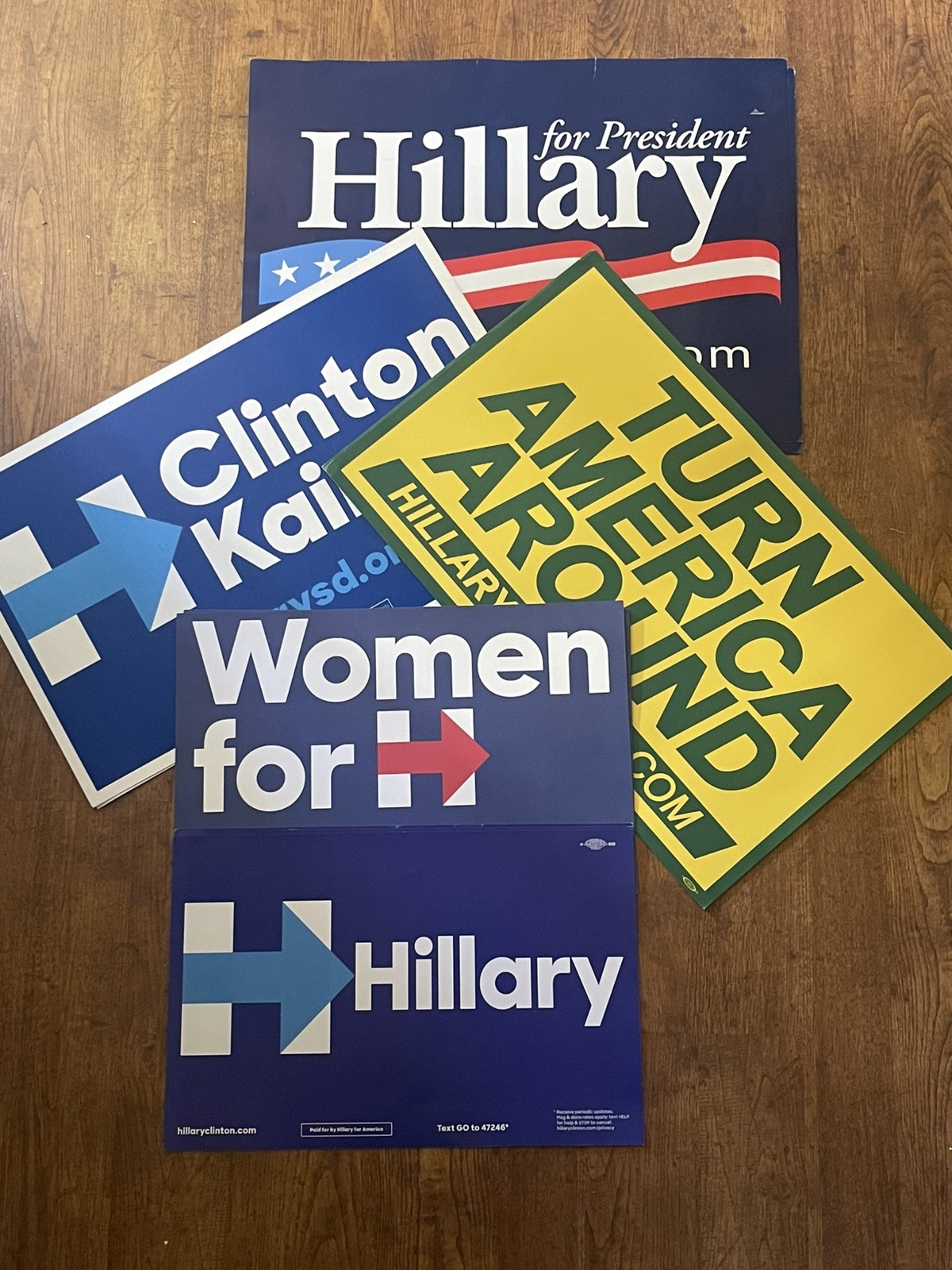 Lot of 14 Hillary Clinton Official Presidential Campaign Signs 2016 Sign