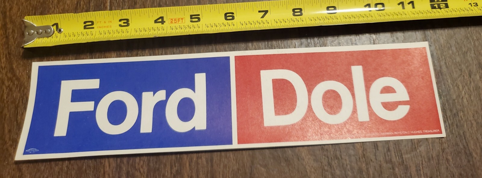 1976 Gerald Ford Presidential Campaign Bumper Sticker