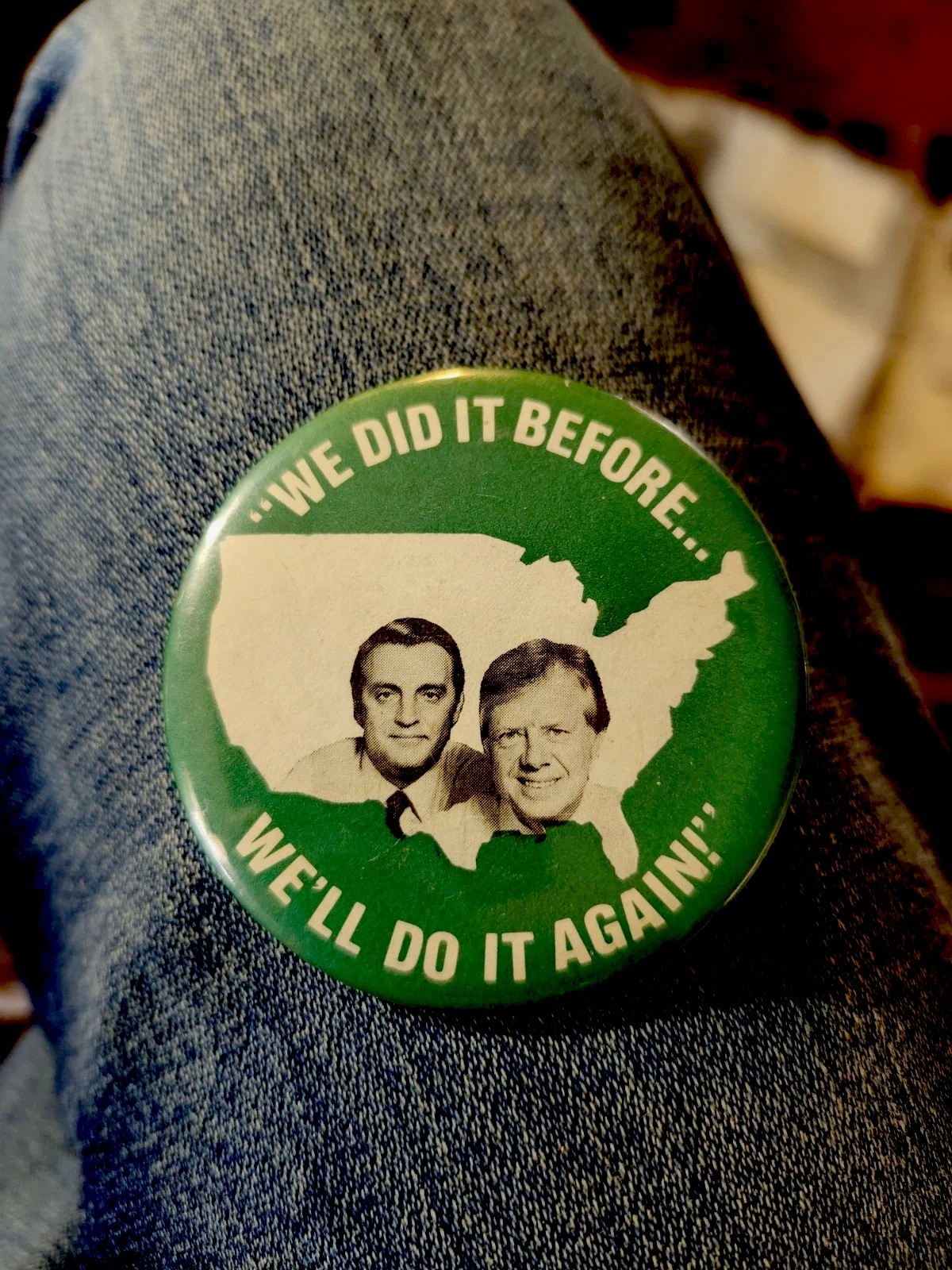 Carter Mondale Button From Iowa Caucus’ 1980. Reelection.