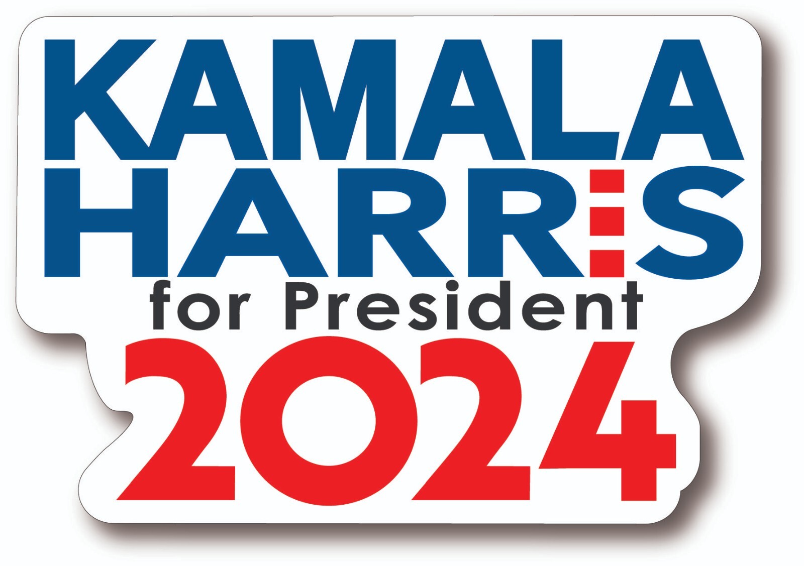 KAMALA HARRIS FOR PRESIDENT 2024 CAMPAIGN BUMPER STICKER DEMOCRAT